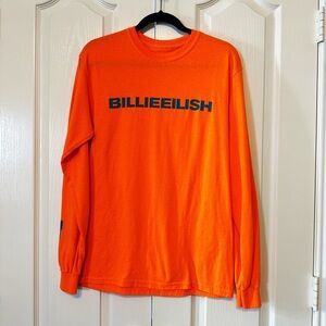 Billie Eilish Long Sleeve T Shirt in Orange color size Large